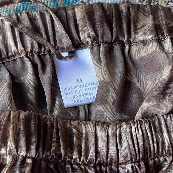 Cabernet 2 Pc Set satin animal print pajama's M long sleeve - Picture 6 of 8